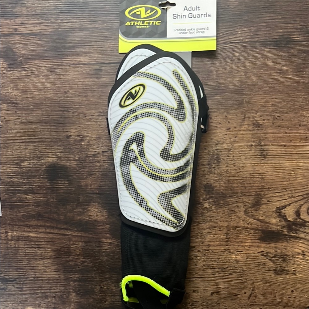 Athletic Works White and Black Shin Guards